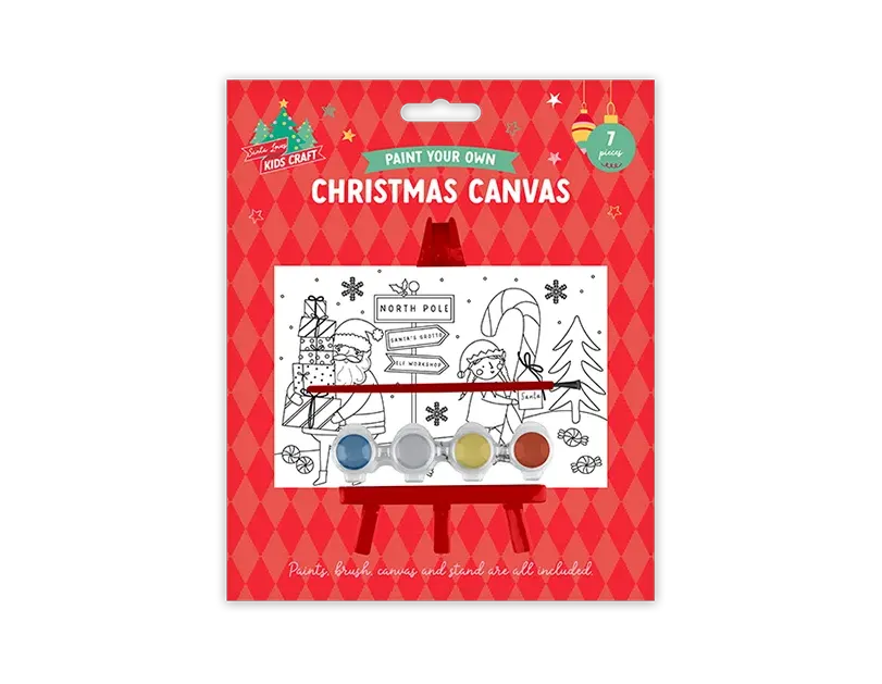 Xmas Paint Your Own Canvas With Stand