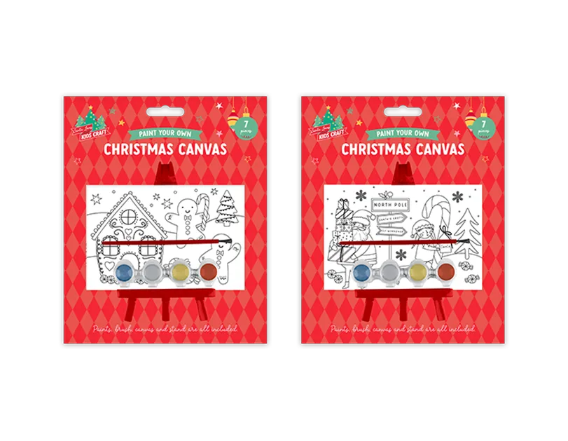 Xmas Paint Your Own Canvas With Stand