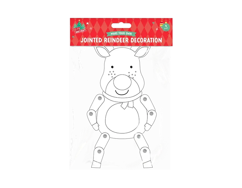 Christmas Jointed Card Decoration 4pk