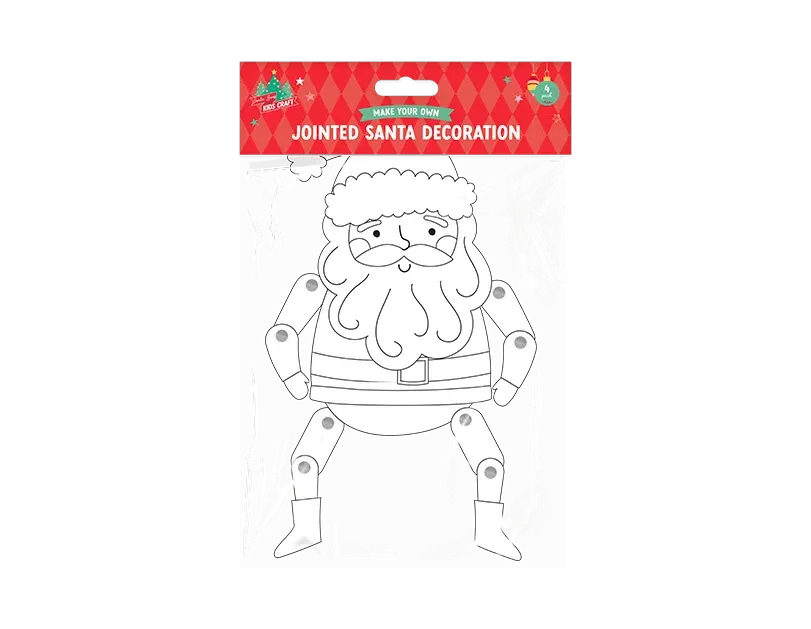 Christmas Jointed Card Decoration 4pk