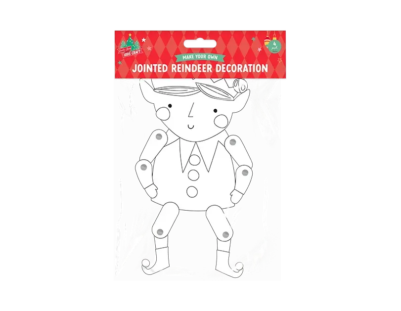 Christmas Jointed Card Decoration 4pk
