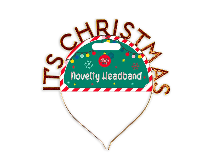 Novelty Its Christmas Metal Headband