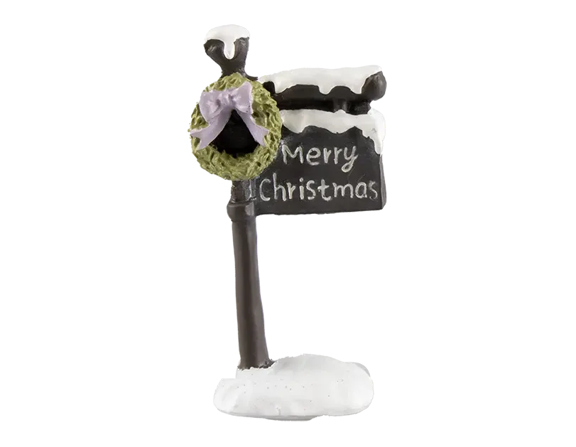 Festive Xmas Post Sign Ornament