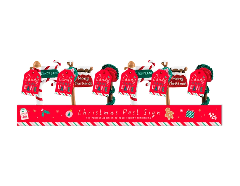 Festive Xmas Post Sign Ornament