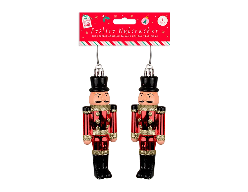 Red Nutcracker Decorations 2pk
