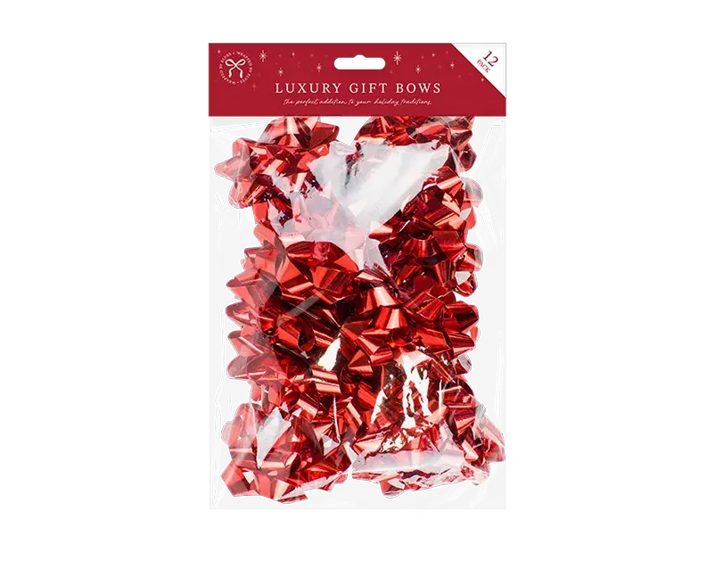 Metallic Gift Bows 12pk
