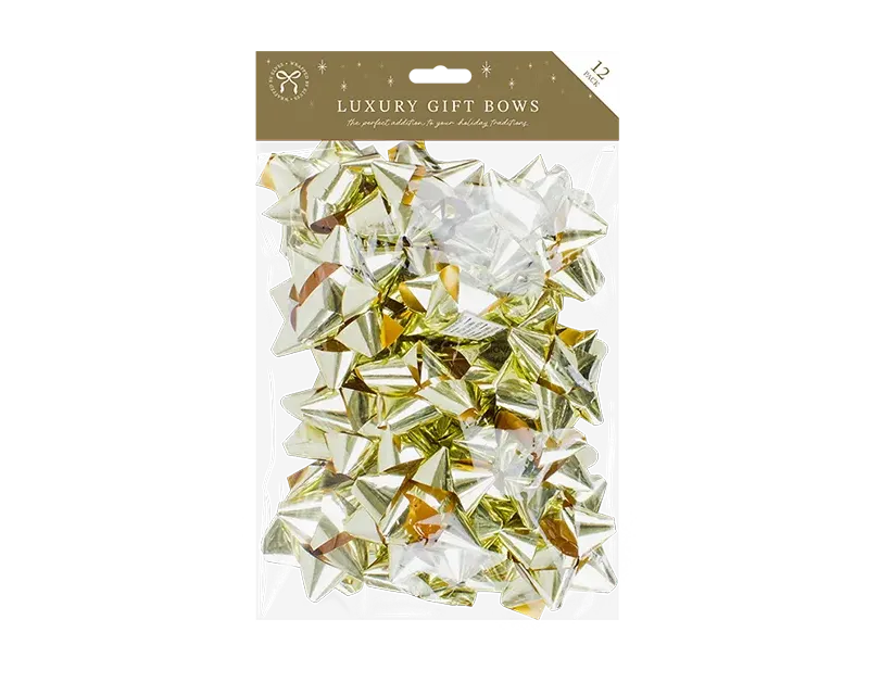 Metallic Gift Bows 12pk