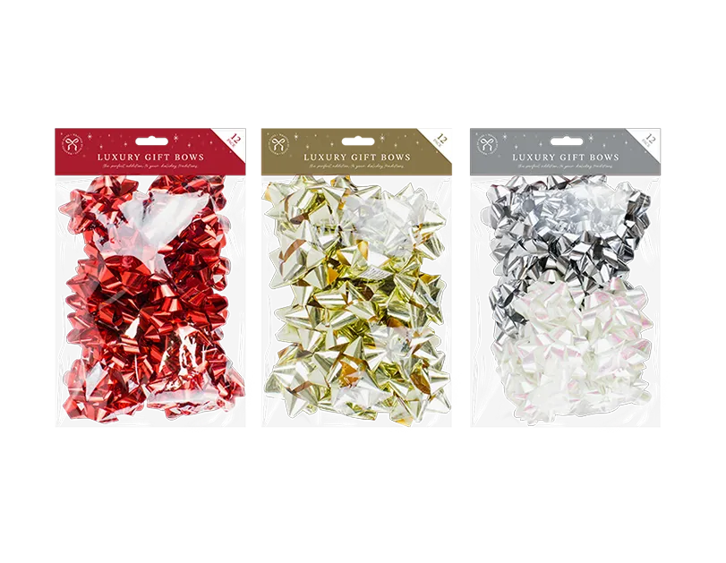 Metallic Gift Bows 12pk