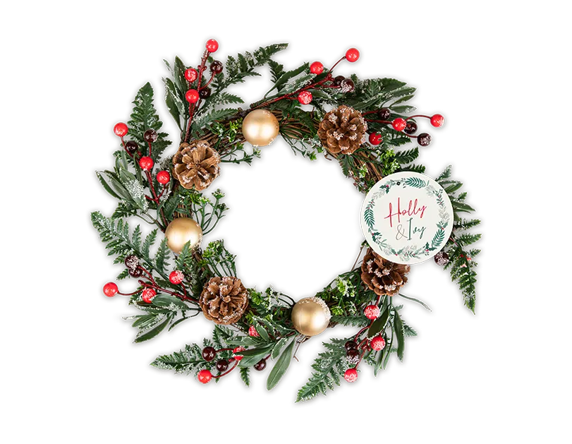 Red Berry Christmas Wreath 40cm