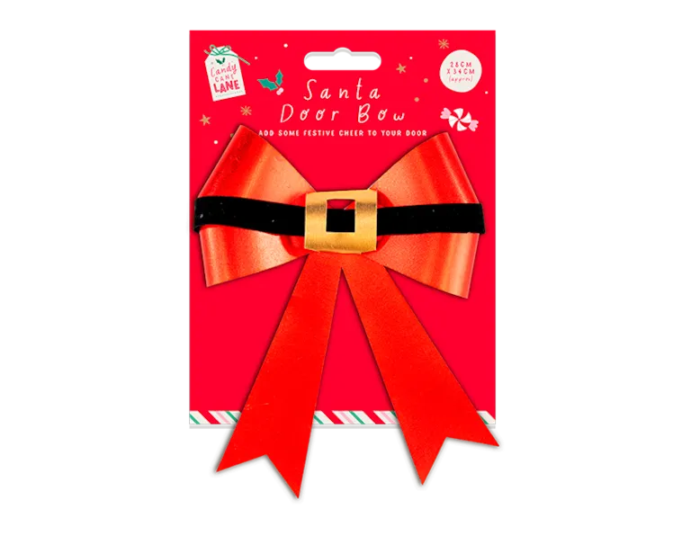 Large Santa Door Bow 28cm x 34cm